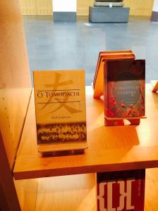 Copy of book is on the shelves at an Asian Art Museum in San Francisco.